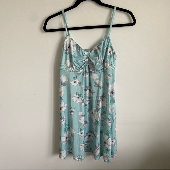 LA vie en rose Lingerie PJ Floral Dainty Dress in Light Baby Blue • M Medium - Picture 1 of 7